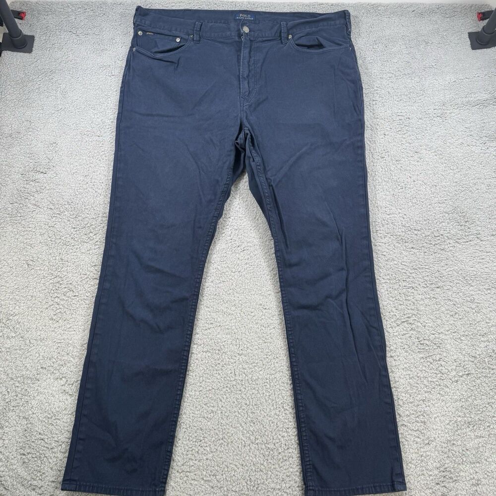 Polo Ralph Lauren Pants Mens‎ 40x31 Blue Slim Straight Leg Chino Flat Front